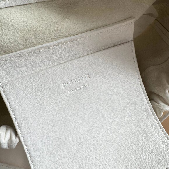 Jil Sander Dumpling Bag in Ivory w Cutouts - Picture 8 of 11